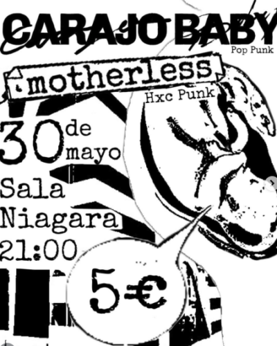 Carajo Baby y Motherless en concierto en Santander