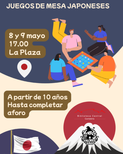 Juegos de mesa japoneses en la Biblioteca Central de Cantabria