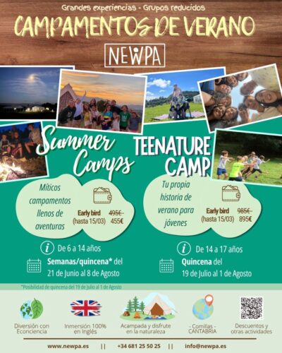 Campamento NewPa de Verano en Inglés en Comillas en Comillas – domingo 28 de junio