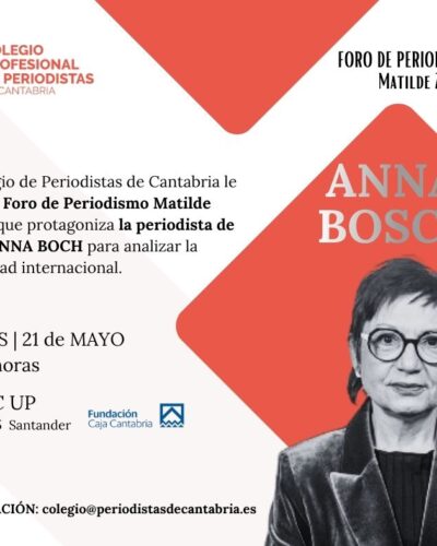 Encuentro con Anna Bosch en el Foro de Periodismo Matilde Zapata