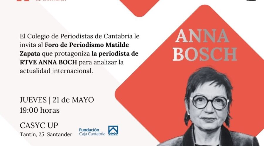 Encuentro con Anna Bosch en el Foro de Periodismo Matilde Zapata