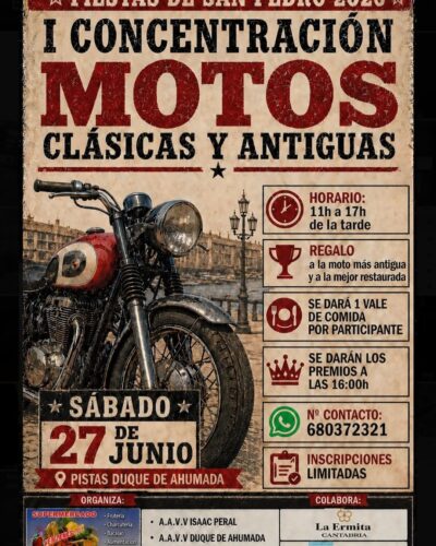 I Concentración de Motos Clásicas y Antiguas en Santander 2026