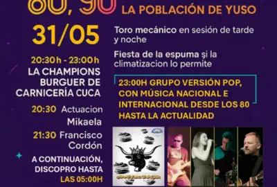 Fiesta de los 80, 90 y 2000 en La Población de Yuso