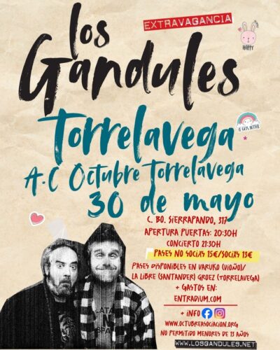 Los Gandules en directo en Asociación Cultural Octubre
