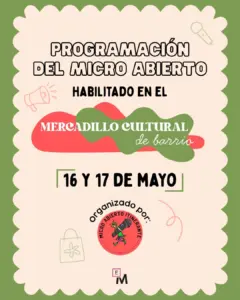 Mercadillo Cultural y Micro Abierto en Escena Miriñaque