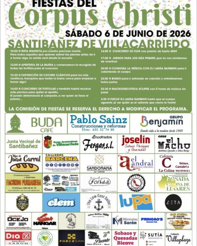 Fiestas del Corpus Christi 2026 en Santibáñez de Villacarriedo