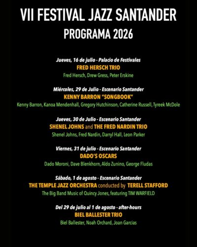 VII Festival de Jazz Santander 2026 en Escenario Santander