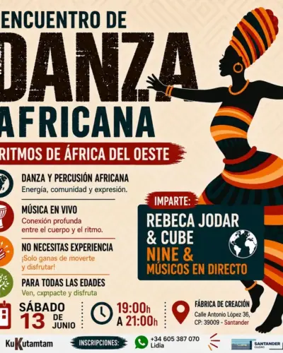 Taller de Danza Africana en La Fábrica de Creación