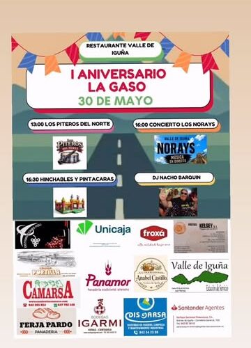 I Aniversario La Gaso en Restaurante La Gaso, Arenas de Iguña