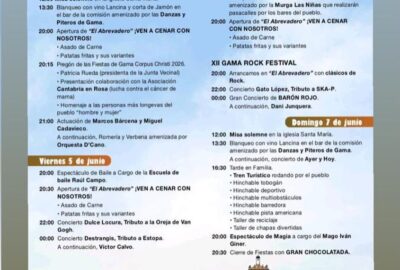 Fiestas de Gama en Bárcena de Cicero, 2026