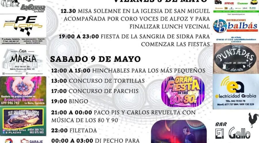 Fiestas Populares de San Migueluco en La Busta, Alfoz de Lloredo