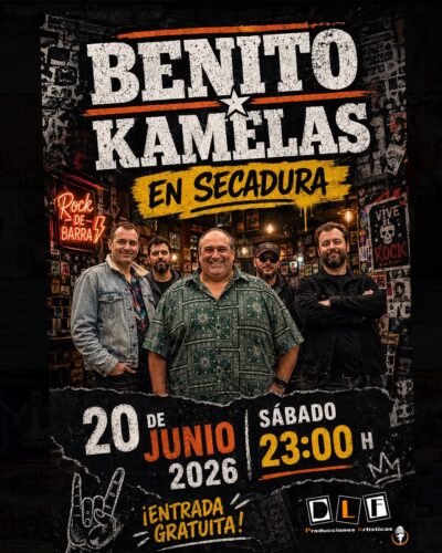 Concierto de Benito Kamelas en directo en Secadura