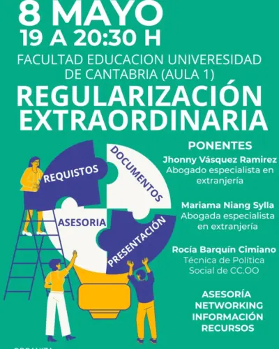 Información y asesoramiento sobre la regularización extraordinaria 2026 en Aula 1, Facultad de Educación
