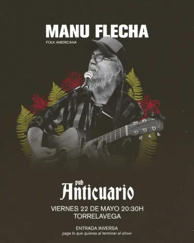 Manu Flecha en directo en Pub Anticuario