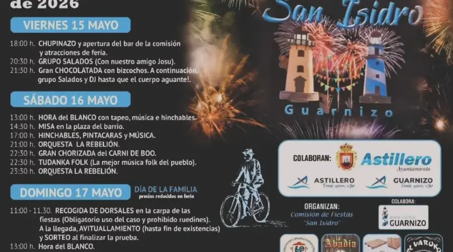 Fiestas de San Isidro Labrador en Guarnizo 2026
