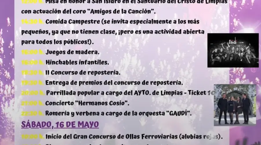 Fiestas de San Isidro 2026 en Limpias, Cantabria