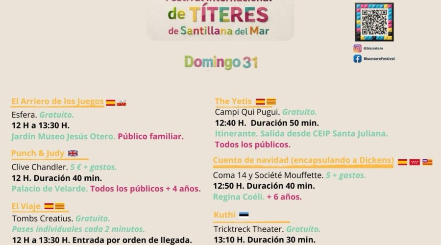 XIX Festival Internacional de Títeres Bisontere en Santillana del Mar 2026