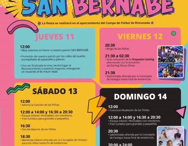 Fiestas de San Bernabé 2026 en Polanco, Rinconeda