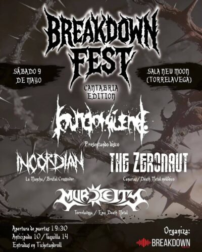 BREAKDOWN FEST en Sala New Moon, Torrelavega