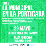 Concierto a dos bandas de la Municipal en Plaza Porticada