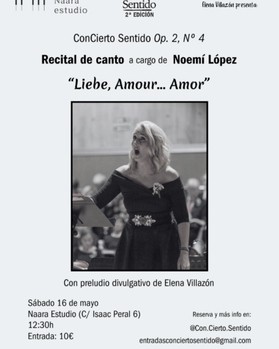 Concierto de canto: Noemí López en ConCierto Sentido