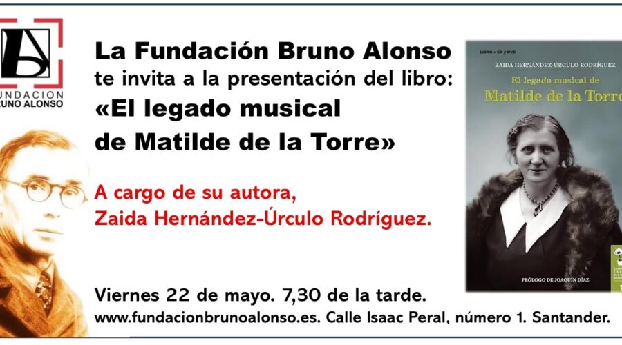 Presentación libro legado musical Matilde de la Torre en Santander