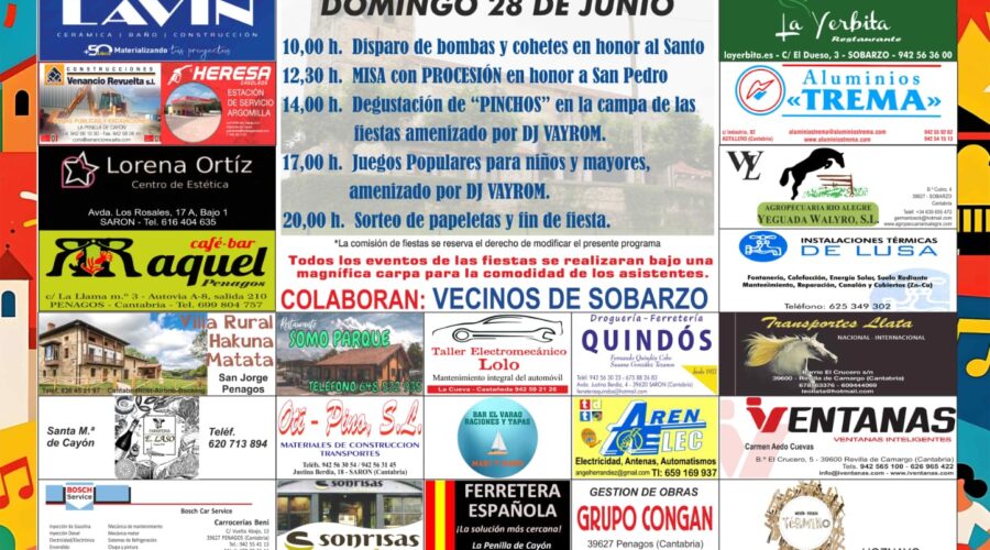 Fiestas de San Pedro Sobarzo 2026