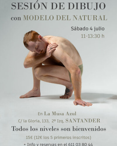 Sesión de dibujo con modelo del natural