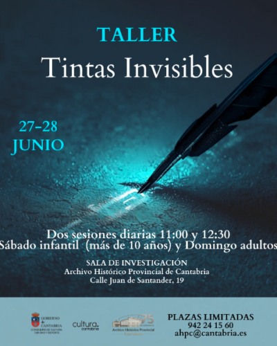 Taller de tintas invisibles en el Archivo Histórico de Cantabria