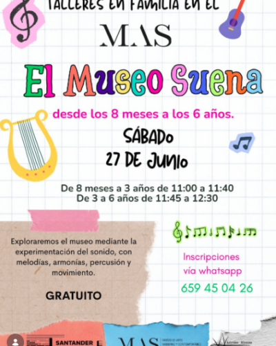 Taller familiar ‘El museo suena’ en el MAS Santander