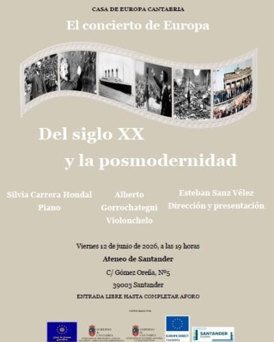 Concierto Europa siglo XX a posmodernidad en Santander
