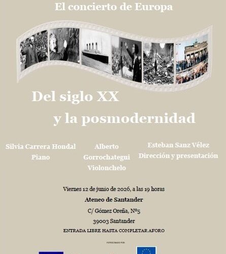 Concierto Europa siglo XX a posmodernidad en Santander
