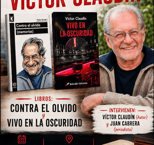 Presentación de libros de Víctor Claudín en La Libre