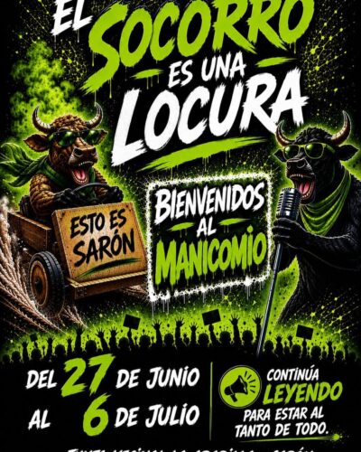Fiestas del Socorro 2026 en Sarón: Vaquillas, Orquestas y Autos Locos