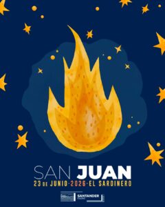 Celebración de San Juan en Santander con hoguera y música
