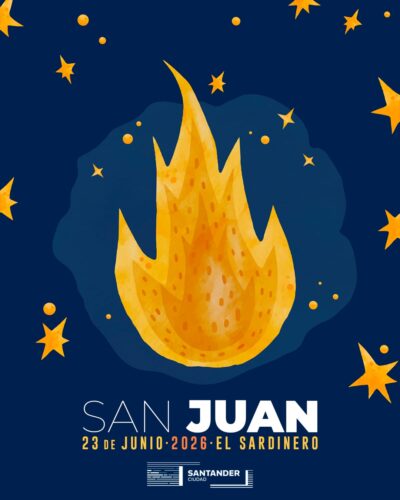 Celebración de San Juan en Santander con hoguera y música