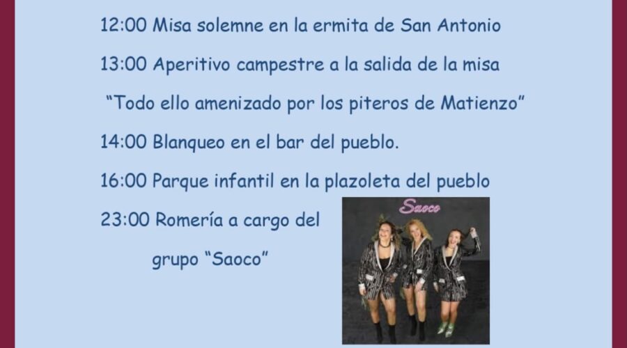 Romería de San Antonio en Asón con Saoco y Piteros de Matienzo
