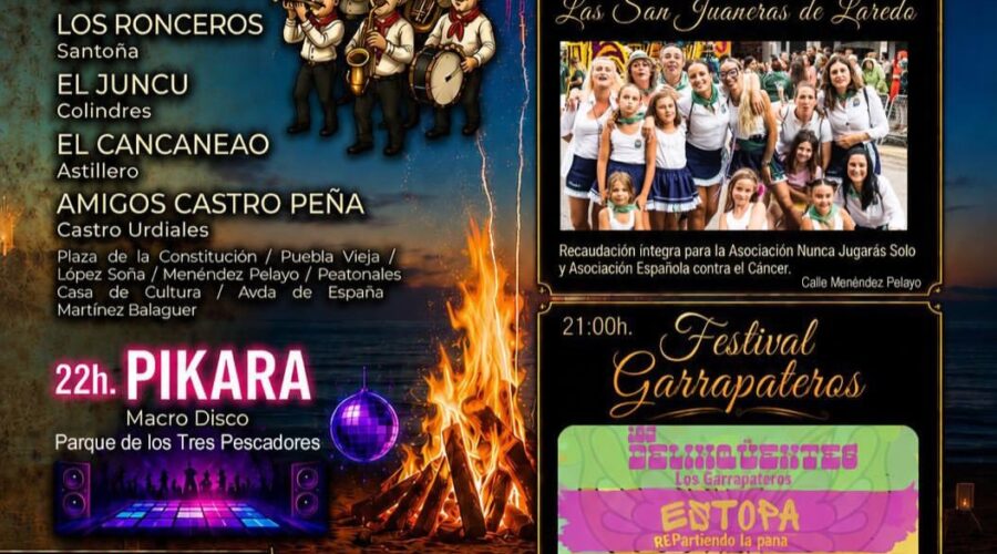 Festival de San Juan 2026 en Laredo: Charangas, Tributos y Hoguera