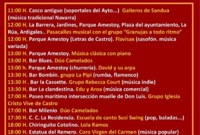 Día de la Música 2026 en Castro-Urdiales con cartel variado