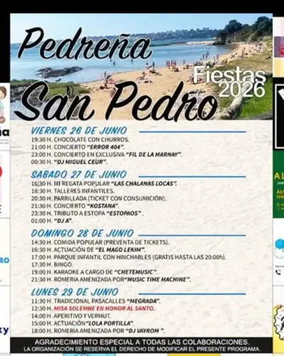 Fiestas de San Pedro Pedreña 2026