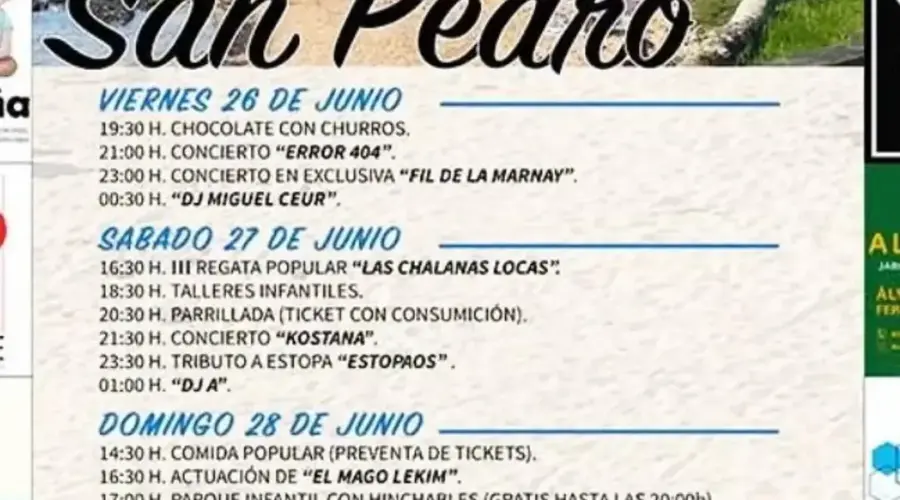 Fiestas de San Pedro Pedreña 2026