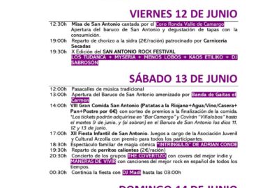 Fiestas de San Antonio 2026 en Baruco de San Antonio, Muriedas