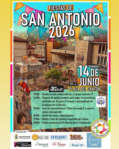 Fiestas de San Antonio 2026 en Plaza del Cantón, San Vicente de la Barquera