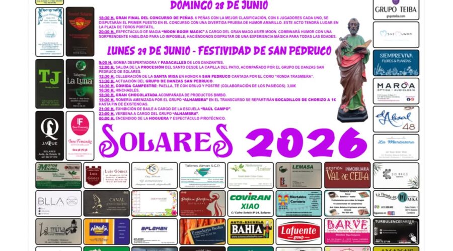 Fiestas de San Pedruco 2026 en Solares, Cantabria