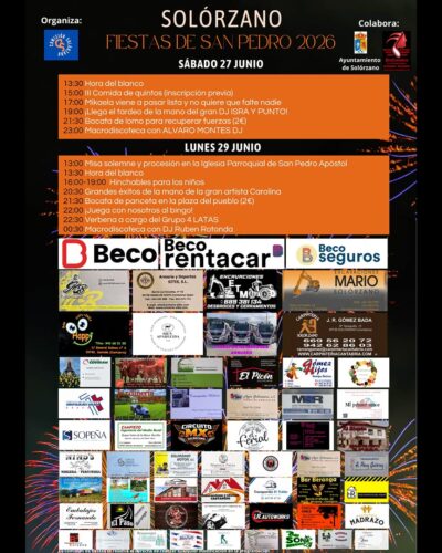 Fiestas de San Pedro 2026 en Solórzano, Cantabria