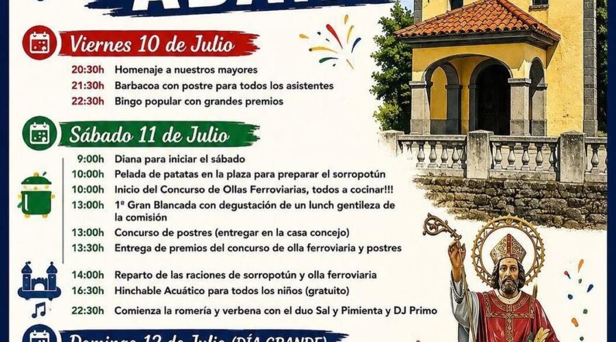 Fiestas San Lázaro 2026 en Abaño