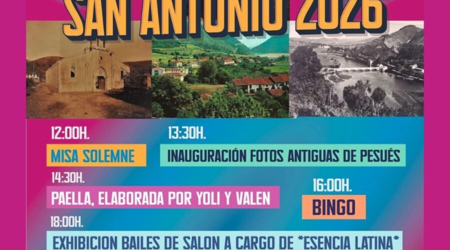 Fiestas de San Antonio 2026 en Pesués, Val de San Vicente