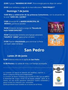 Fiestas Corpus Christi Hinojedo 2026 en Suances, Cantabria