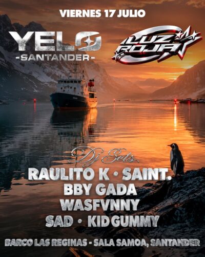 Yel0 Club x Luz Roja Fest en Barco Las Reginas y Sala Samoa, Santander
