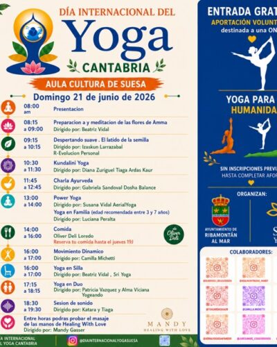 Día Internacional del Yoga Cantabria en Aula Cultura de Suesa 2026